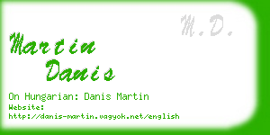 martin danis business card